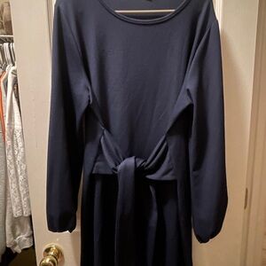 Elegant Navy Blue Women's Dress